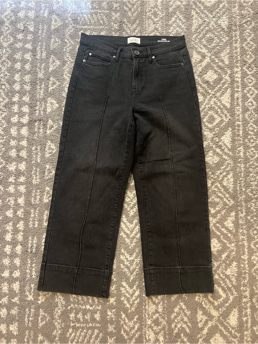 Nicole Miller Soho high rise wide leg crepes jeans size 8 (U107)
